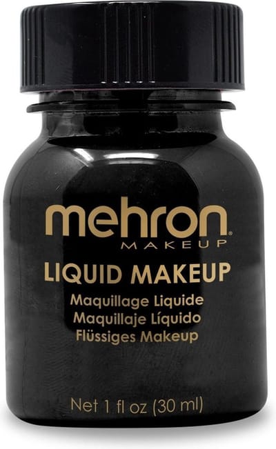 Mehron Vloeibare Schmink op Waterbasis - Zwart - 30 ml