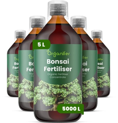 Vloeibare Meststof Voor Bonsai 5X1 L Voor 5000 L - Npk 2-1-8 - Gecontroleerde Groei - Fijne Vertakking - Compacte Internodiën - Wortelontwikkelin - Stressbestendig - Zachte Nutriëntenopname - Binnen- En Buitenbonsai - Organifer
