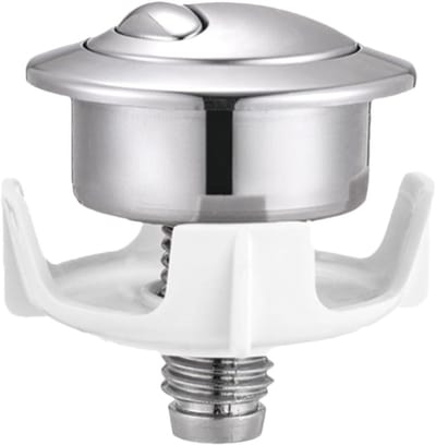 Toilet Spoelknop - Doorspoelonderdeel - Waterbesparing - Twee Spoelopties - 54 x 37 mm - Chroom