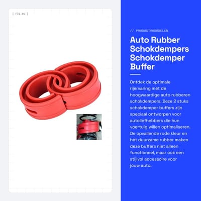 Dailygoods- Schokdemper Auto Tuning - Rubber - 2 Stuks - Universeel