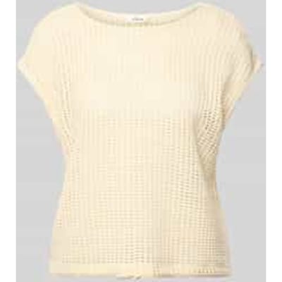 relaxed fit T-shirt van gehaakt kant