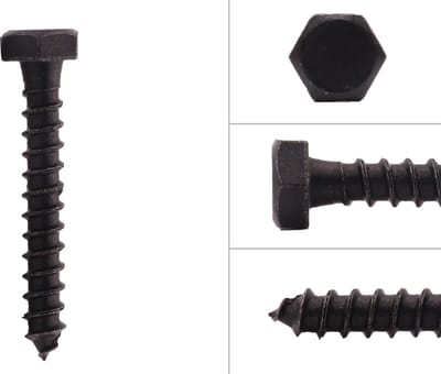 Wovar Houtdraadbouten Zwart M6 x 40 mm | Doos 25 stuks