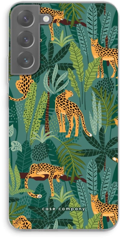 Case Company® - Hoesje geschikt voor Samsung Galaxy S22 Plus hoesje - Luipaard 2 - Soft Cover Telefoonhoesje - Bescherming aan alle Kanten en Schermrand