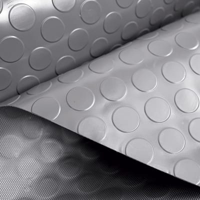 Rubberen Mat - Vloercoating Isolatie - Werkplaats Vloer Beschermen - Antislip Bubbeltextuur - 1.5 x 4 m - Grijs