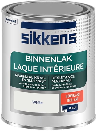Sikkens - Binnenlak Hoogglans - White - Mengverf - 750 Ml