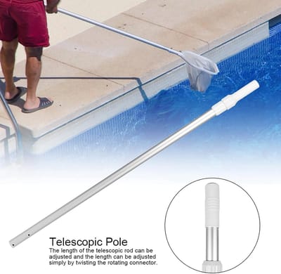 Telescopische Paal - Verstelbare Zwembadstok - Zwembad Onderhoud - Lichtgewicht Aluminiumlegering - 113-200 cm - Zilver