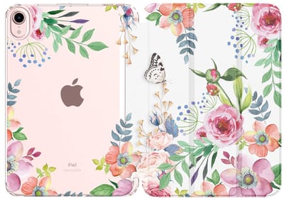 Dailygoody - iPad Mini 7 Hoesje - Beschermende Case - Zachte TPU - Bloemen Design - Geschikt voor iPad Mini 6 - 8.3 inch