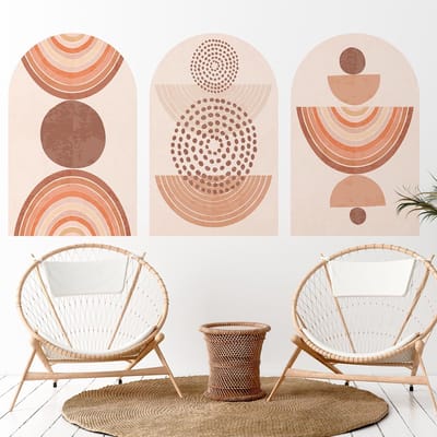 Vooraf gelijmd vliesbehang met gigantische fresco's - ETNISCHE BOGEN - 115x90cm