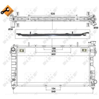 Radiator, motorkoeling NRF 58264