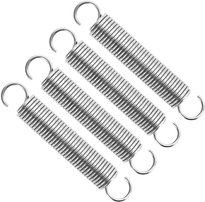 Trekveren Dubbele Haak - Verlengveer Spansveer - Bevestigen Spannen - Roestvrij Staal 304 - 80 mm - Zilverkleurig