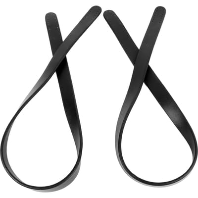 2 Pièces Poignées de Sac en Cuir 25,6 pouces de Long 0,7 pouce de Large Cuir Synthétique Couleur Pure Bandoulière de Sac à Main pour Réparation Remplacement Noir noir