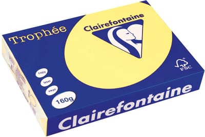 Clairefontaine Trophée Pastel A4 citroengeel 160 g 250 vel