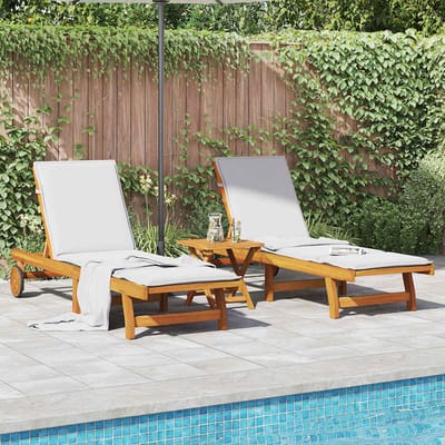 vidaXL - Ligstoelen - 2 - st - massief - acaciahout