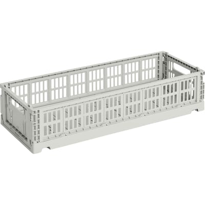 HAY Kleurkrat Mand Mini Langwerpig - HAYCrateGrey