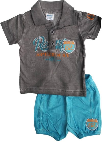 Dirkje 2-delig setje Racing washed grey maat 62