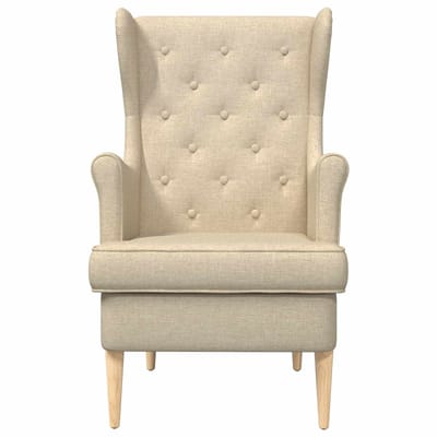 vidaXL - Fauteuil - Crèmekleurig - Stof