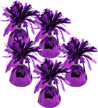 Haza Ballon gewichtjes - 10x - paars - 170 gram - gewichtjes voor helium ballontrosjes