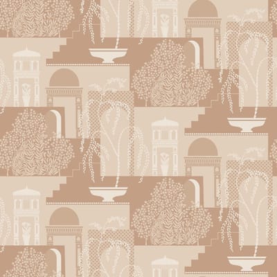 Boråstapeter Vliesbehang 5516 - Swedish Grace - Toile de Jouy Roze - 53cm x 10.05m