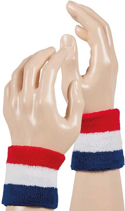 Set Zweetbandjes - Rood Wit Blauw