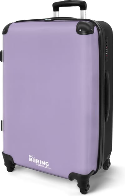 NoBoringSuitcases.com® - Paarse koffer groot - Rolkoffer lila paars lichtgewicht - Reiskoffer met 4 wielen - Vakantie bagagekoffer - Travel luggage - Grote trolley XL - 20 kg bagage