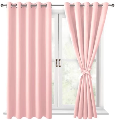 Dailygoods- Verduisteringsgordijnen 2 stuks - 167 x 137 cm - Zilveren ogen - Dikke stof - Gordijnhouders - Geschikt voor gordijnroedes - Gordijnen