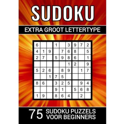 Sudoku Extra Groot Lettertype - 75 Sudoku Puzzels Voor Beginners - Puzzelboeken & Meer