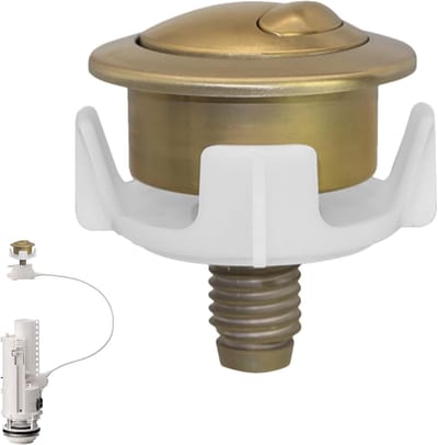 Toilet Spoelknop - Reservoir Onderdelen - Sanitair Reparatie - Twee Spoelopties - 6 x 6 x 8 cm