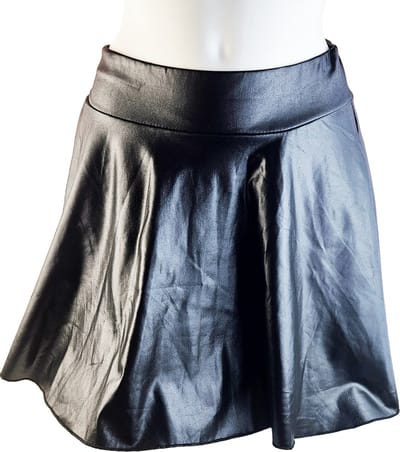 BamBella® - Mini rok - Maat S/M - Shiny Wetlook - Sexy Erotische rokje Super shine metallic Lame Glans Zwart