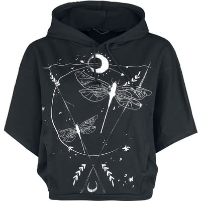 Outer Vision Trui met capuchon - Dragonfly - S tot 4XL - voor Vrouwen - zwart