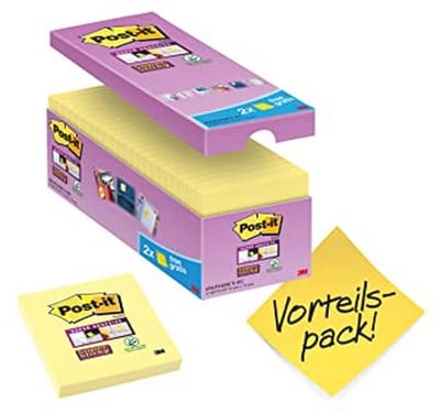 Gele zelfklevende notitieblaadjes - 16 Pak van sticky notes - Notitieblaadjes voor kantoor en studenten
