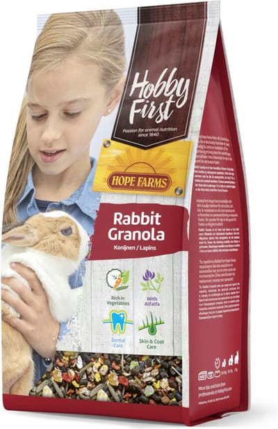 HobbyFirst Hope Farms Konijn Granola - 3 x 2 kg - Voordeelverpakking