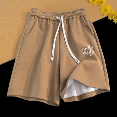Casual Sportshorts Jongens Zomer Losse Joggingbroek Trekkoord Vijfpuntsbroek One size white