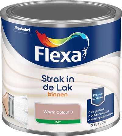 Flexa - Strak In De Lak Binnenlak Mat - Warm Colour 3 - Mengverf - 500 Ml
