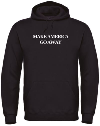 Make America go away (MAGA) - hoodie - zwart | wit - S