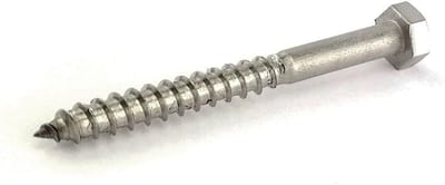 Houten schroeven met zeskantkop - Roestvrij staal DIN 571 - 10x50 mm