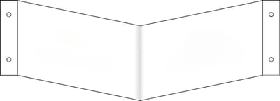 Blanco panorama bord - kunststof - te beplakken met eigen sticker 300 x 150 mm