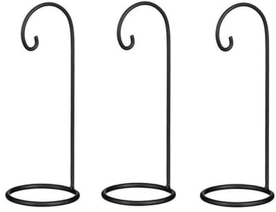 Mica Decorations Ornament standaar zwart metaal l 12 x b 12 x h 32 cm