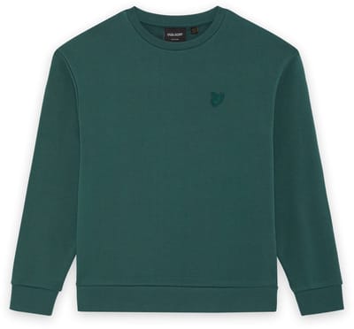 Lyle & Scott Drop Shoulder Crew Boys Truien & Vesten Jongens - Sweater - Hoodie - Vest- Donkergroen - Maat 122/128