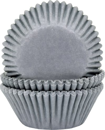 House of Marie Cupcake Vormpjes - Grijs - pk/50 - Baking Cups voor Muffins en Cupcakes