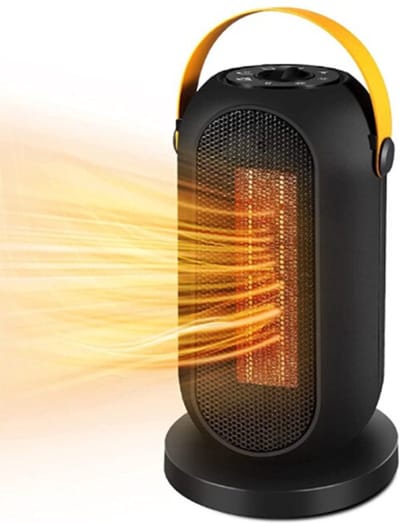 Bolture Elektrische Straalkachel - Ventilatorkachel - Keramische Kachel Met Ventilator - Infrarood - Energiezuinig - 1500W - Zwart