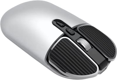 Bluetooth Draadloze Muis – Oplaadbare Silent Computermuis 2.4GHz voor Laptop, Kantoor en Gaming - Zilver