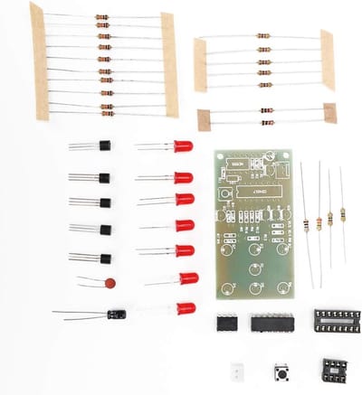 DIY Elektronische Dobbelsteen Kit, LED Dobbelsteen Set voor Educatieve Projecten en Creatieve Elektronica, Leer en Ontdek met NE555 en CD4017