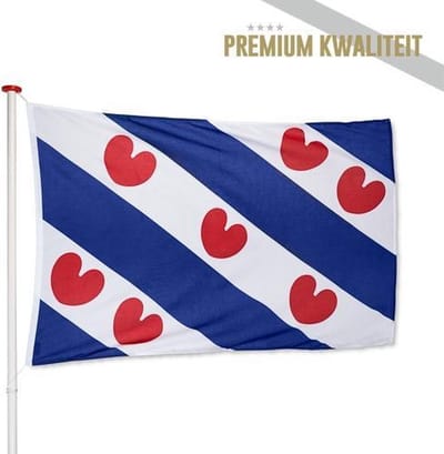 Friese Vlag Friesland 100x150cm - Friesche vlag - Fryske flagge Geschikt voor aan huis