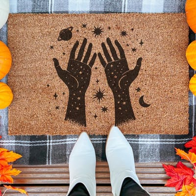 Magic Hands | 60x40 cm | Nieuwe huis cadeau | Ingangsmat | Deurmat met stijl | Verhuizing cadeau | Praktisch & trendy | Perfect voor binnenkomst | Cadeau voor nieuwe woning