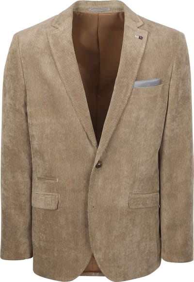 Suitable Colbert Heleen Corduroy Cosmos Beige - Maat 48 - Heren - Ribstructuur - Volwassen mannen blazer