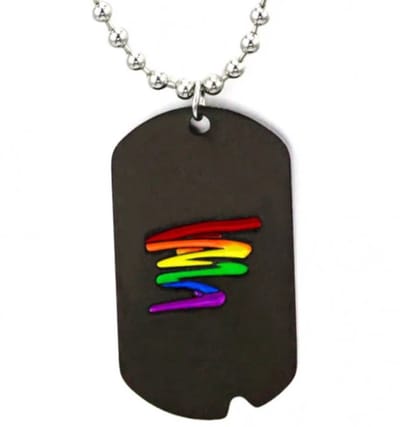 Regenboog Tag Ketting - Stainless Steel - 50 cm - EmmyRovi