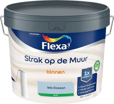 Flexa - Strak Op De Muur Binnen Mat - Iets Oceaan - Mengverf - 10 L