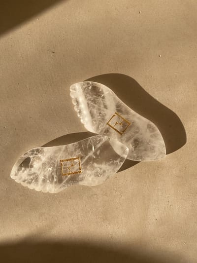 Gua Sha Steen Bergkristal – Gezichtsmassage Tool – Lifting & Ontspanning