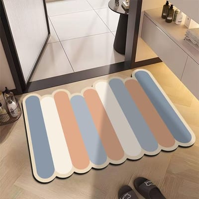 Eenvoudige effen kleur slijtvaste diatomeeënaarde vloermatten voor badkamer en badkamer waterabsorptie antislip sneldrogend wasbare deurmatten 40*60cm