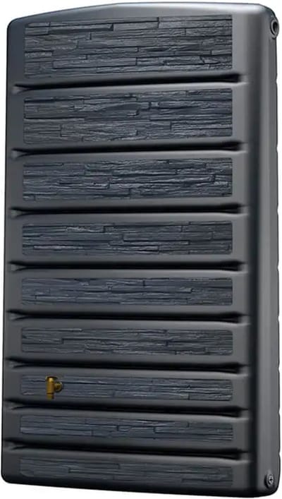 Garantia - Regenton ExtraSlim - Stone Decor - 400 liter - Antraciet